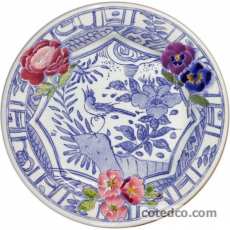 Coffret de 6 Assiettes plates extra fleuri - O 27,4 cm
