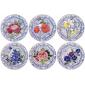 Coffret de 6 Assiettes dessert fleuri - diam. 21,8 cm