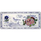 Coffret de 1 plat � cake fleuri - 35,6x15,3 cm