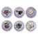 Coffret de 6 Assiettes canap�s fruits - diam. 16,5 cm