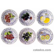 Coffret de 4 Assiettes plates extra fruits - O 27,4 cm