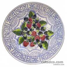 Coffret de 1 plat � g�teaux fruits - diam. 30 cm