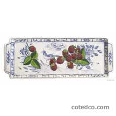 Coffret de 1 plat � cake fruit - 38x14,5 cm