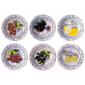 Coffret de 6 Assiettes dessert fruits - diam. 21,8 cm