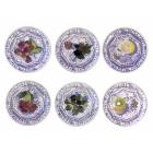 Coffret de 6 Assiettes canap�s fruits - diam. 16,5 cm