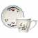 Coffret de 6 tasses et soucoupes th� U.S. - 25 cl - diam. 15,3 cm