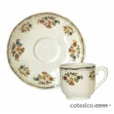 Coffret de 6 tasses et soucoupes caf� - 11 cl - diam. 14 cm