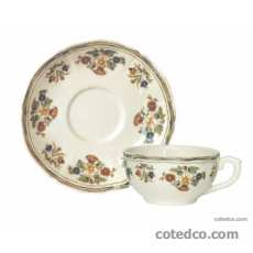 Coffret de 6 tasses et soucoupes th� - 20 cl - diam. 15,3 cm