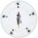 Assiette dessert d�cor P�cheur