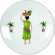 Assiette dessert d�cor Femmes-Coupe de fruit