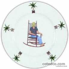 Assiette dessert d�cor Rocking chair