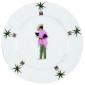 Assiette dessert d�cor Homme-Poulet
