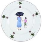 Assiette dessert d�cor Femmes-Gar�on