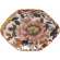 Coffret de 1 cendrier ovale festons - 13,4x10 cm