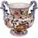 Coffret de 1 vase faenza anses dragons - H. 25,8 cm