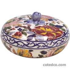 Coffret de 1 bonbonni�re � bouton - diam. 15,8 cm