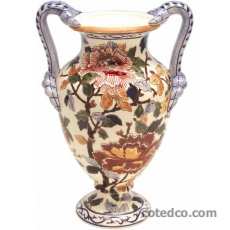 Coffret de 1 vase Urbino uni � anses - H. 28,2 cm