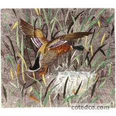 Coffret de 1 coupe carr�e Canard - 29,5x26,5 cm