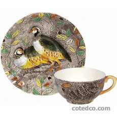 Coffret de 1 tasse et soucoupe th� Perdrix - 20 cl