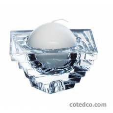 Coffret de 1 Bougeoir Reversible + Bougie  10 cm
