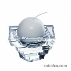 Coffret de 2 Bougeoir Pm + Bougie  4 cm