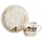 Coffret de 6 tasses et soucoupes caf� - 11 cl - diam. 14 cm