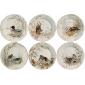 Coffret de 6 Assiettes dessert assorties - diam. 23,2 cm