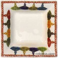 Coffret de 2 cendriers carr�s P.M. - 9,1x9,1 cm