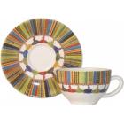 Coffret de 2 tasses et soucoupes d�jeuner - 32 cl - diam. 18 cm