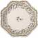 Coffret de 1 plateau Rouen dentel� - diam. 21,2 cm