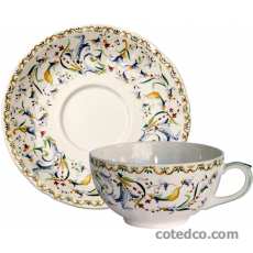 Coffret de 2 tasses et soucoupes d�jeuner - 40 cl - diam. 18 cm