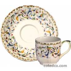 Coffret de 6 tasses et soucoupes caf� - 11 cl - diam. 14 cm