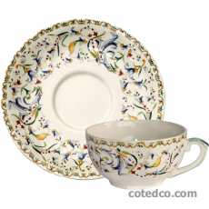 Coffret de 6 tasses et soucoupes th� - 20 cl - diam. 15,3 cm