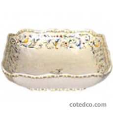 Coffret de 1 coupe carr�e rouen feston - 24x24 cm