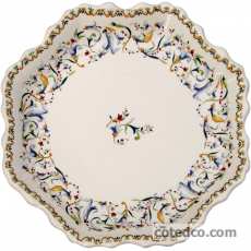 Coffret de 1 plateau Rouen dentel� - diam. 21,2 cm