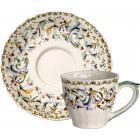 Coffret de 6 tasses et soucoupes th� U.S. - 25 cl - diam. 15,3 cm