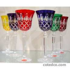 Coffret 6 Verres Roemer C�cile assorties couleurs