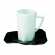 P-Tasse caf� ( tasse Blanche / sous-tasse Noir )