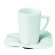 P-Tasse caf� ( tasse Blanche / sous-tasse Blanche )