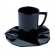 P-Tasse caf� ( tasse Noir / sous-tasse Noir )