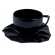 P-Tasse Th� ( tasse Noir / sous-tasse Noir )