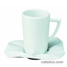 P-Tasse caf� ( tasse Blanche / sous-tasse Blanche )
