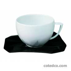 P-Tasse Th� ( tasse Blanche / sous-tasse Noir )