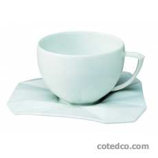 P-Tasse Th� ( tasse Blanche / sous-tasse Blanche )