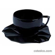 P-Tasse Th� ( tasse Noir / sous-tasse Noir )