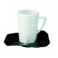 P-Tasse caf� ( tasse Blanche / sous-tasse Noir )