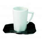 P-Tasse caf� ( tasse Blanche / sous-tasse Noir )