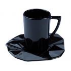 P-Tasse caf� ( tasse Noir / sous-tasse Noir )