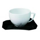P-Tasse Th� ( tasse Blanche / sous-tasse Noir )