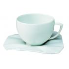 P-Tasse Th� ( tasse Blanche / sous-tasse Blanche )